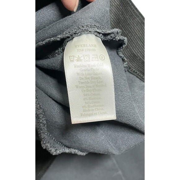 Everlane Womens Work Pant Sz 2  Charcoal  Side-Zip Ankle Stretch Cotton Side Zip - Picture 7 of 11